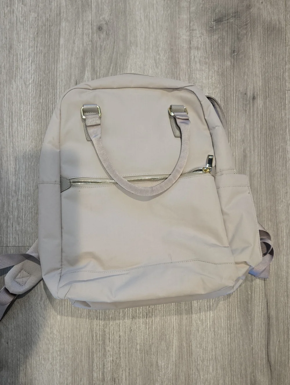 Neutral Beige Women’s Backpack Tote - Versatile Everyday Bag